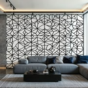 Prxcm Canvas Wall Mural Peel and Stick Large Wallpaper Seamless traditional Japanese geometric ornament Wall Art Decor for Living Room Bathroom Self Adhesive and Removable 100" x 144"