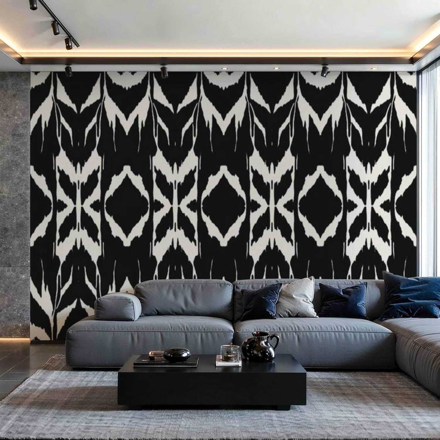 Prxcm Canvas Wall Mural Peel and Stick Large Wallpaper Sewing black ...