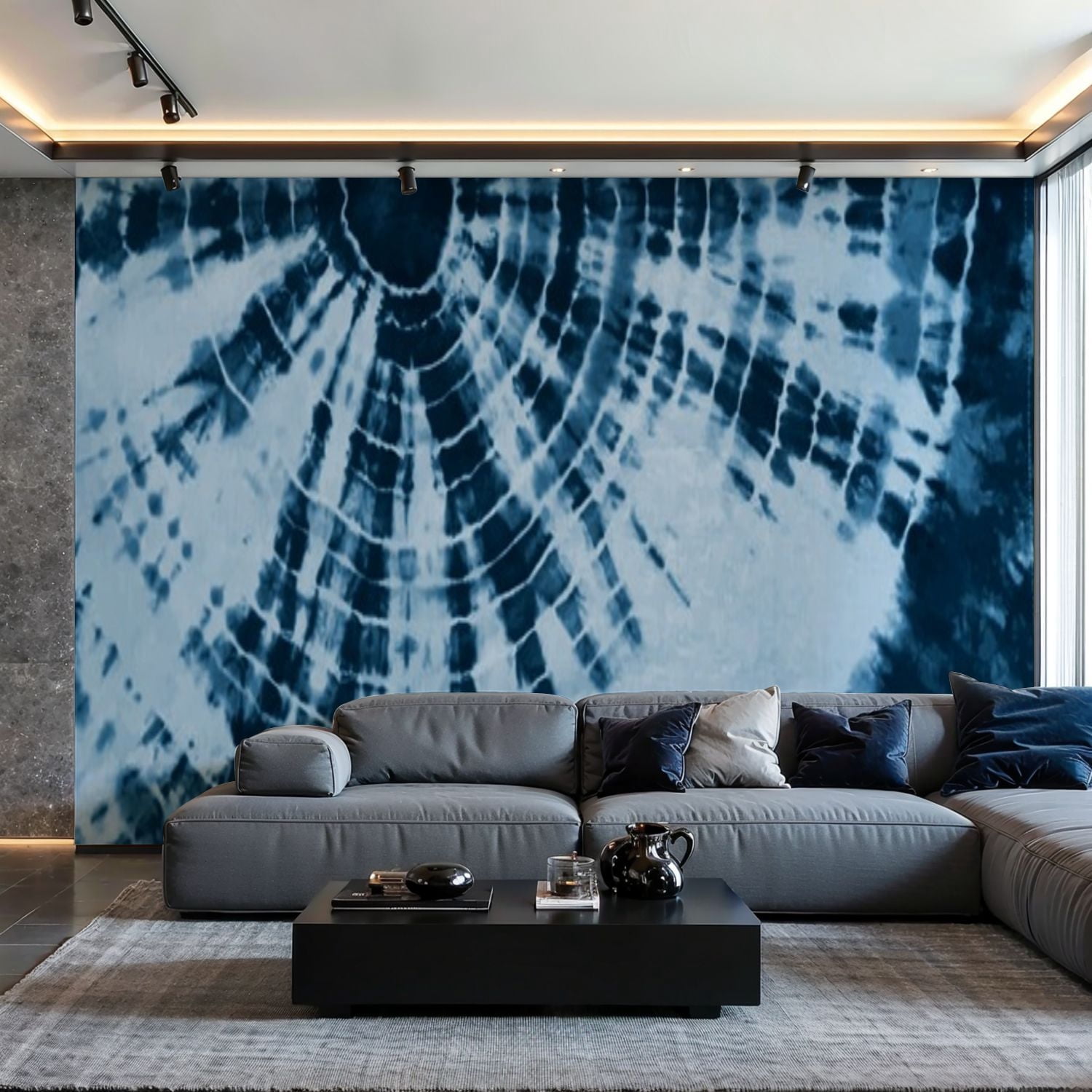 Prxcm Canvas Wall Mural Peel and Stick Large Wallpaper Tie dye ...