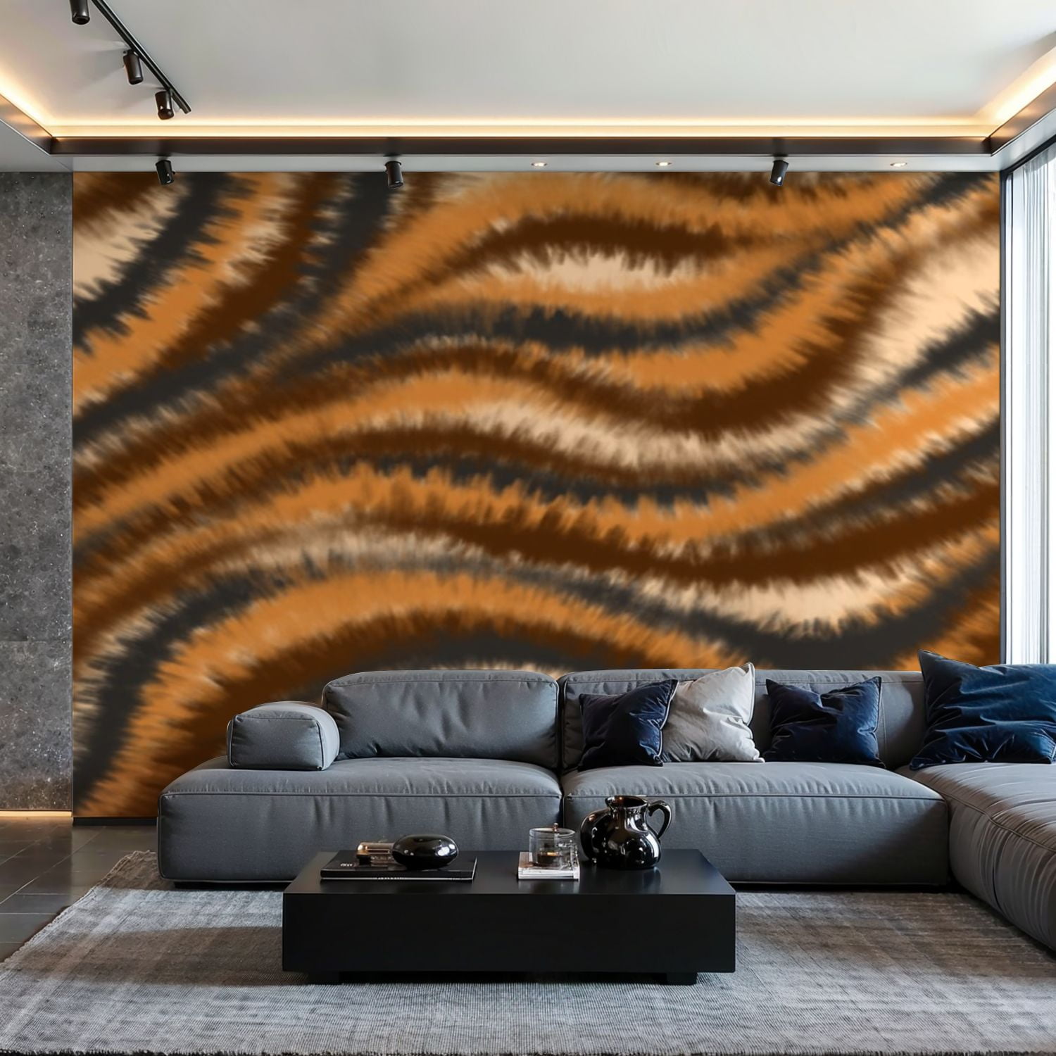 Prxcm Canvas Wall Mural Peel and Stick Large Wallpaper Tie dye seamless ...