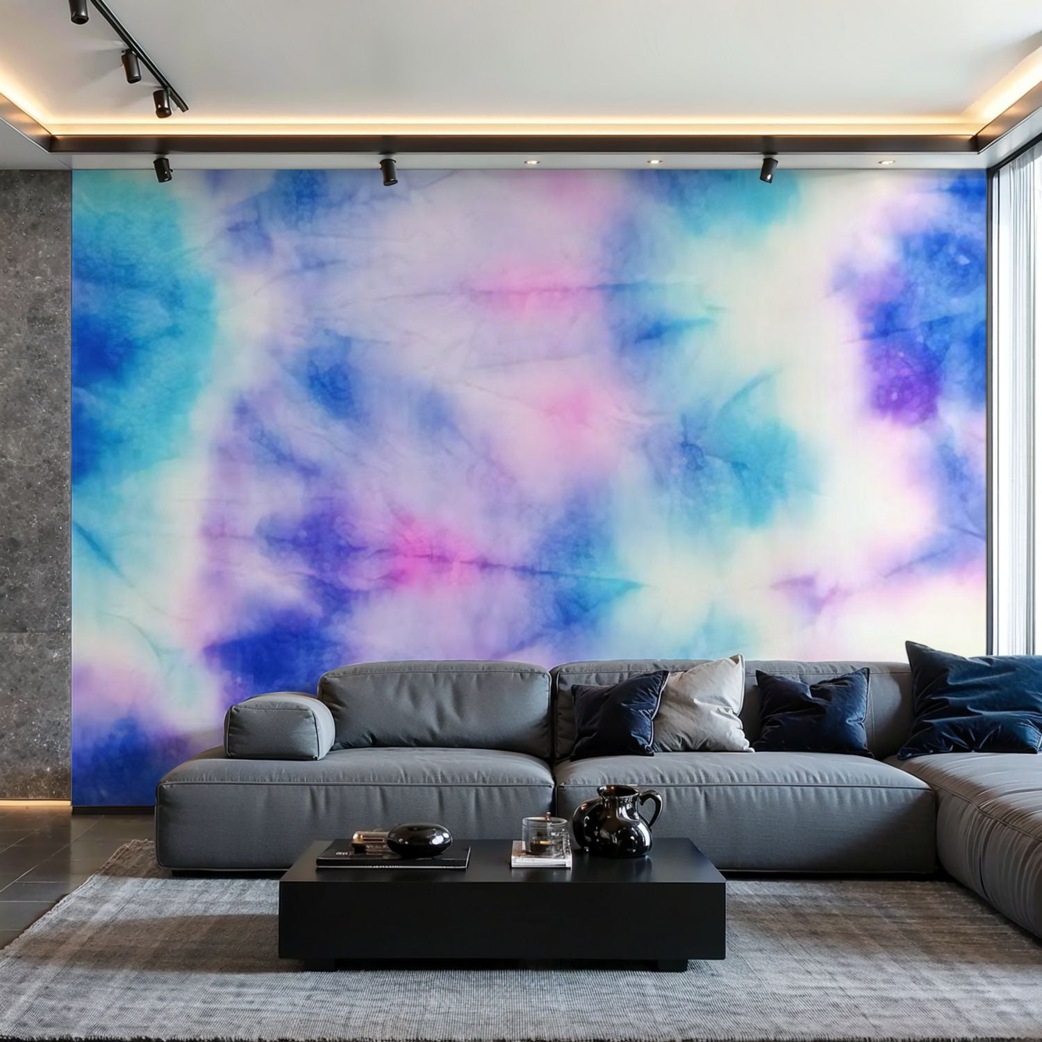 Prxcm Canvas Wall Mural Peel and Stick Large Wallpaper Watercolor Art ...