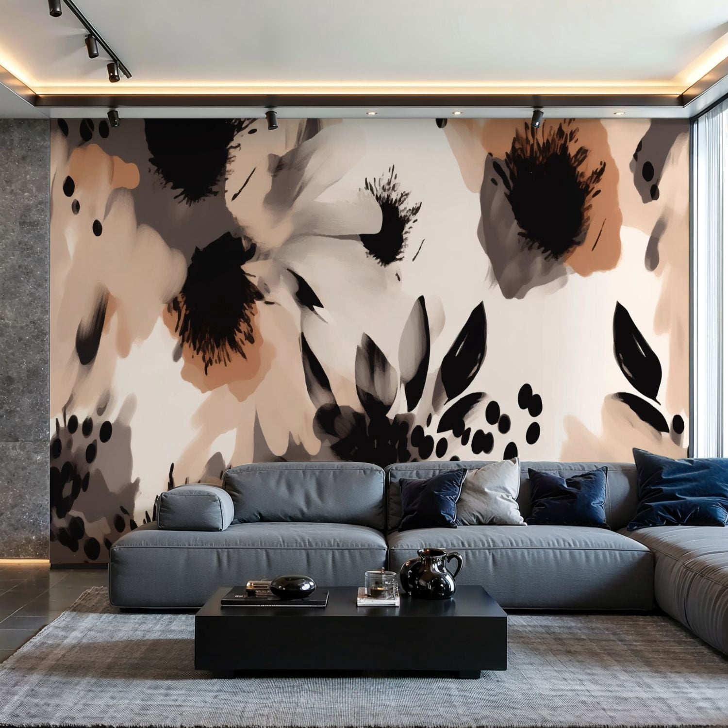 Prxcm Canvas Wall Mural Peel and Stick Large Wallpaper ikat tribal boho ...