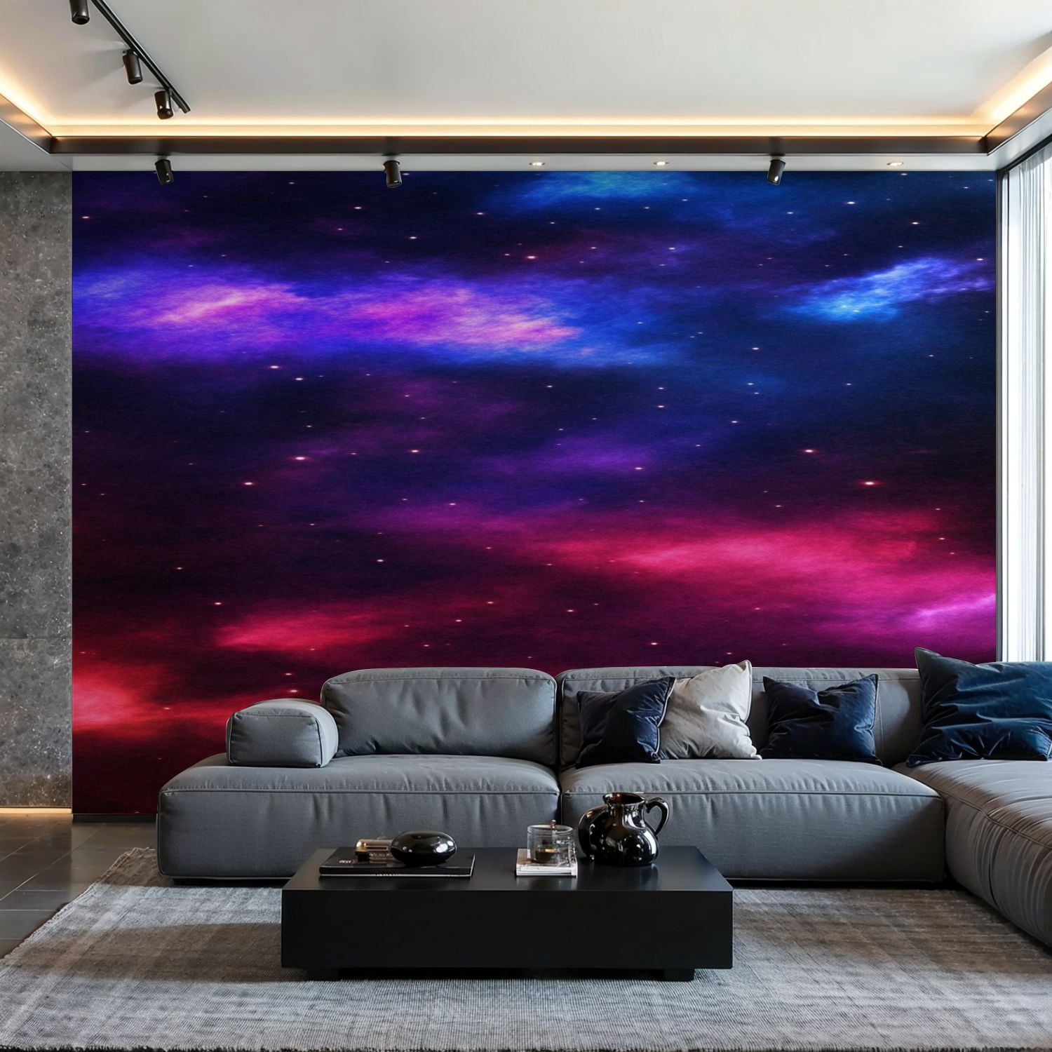 Prxcm Canvas Wall Mural Peel and Stick Large Wallpaper night sky stars ...