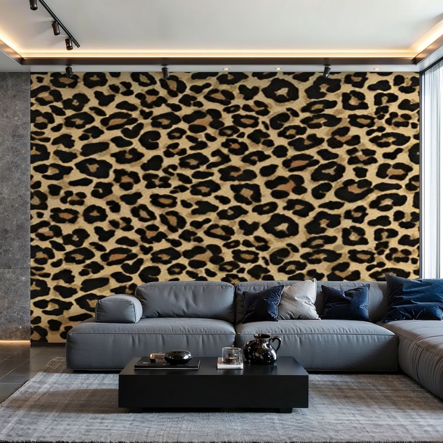 Prxcm Peel and Stick Canvas Wallpaper Leopard skin pattern animal ...
