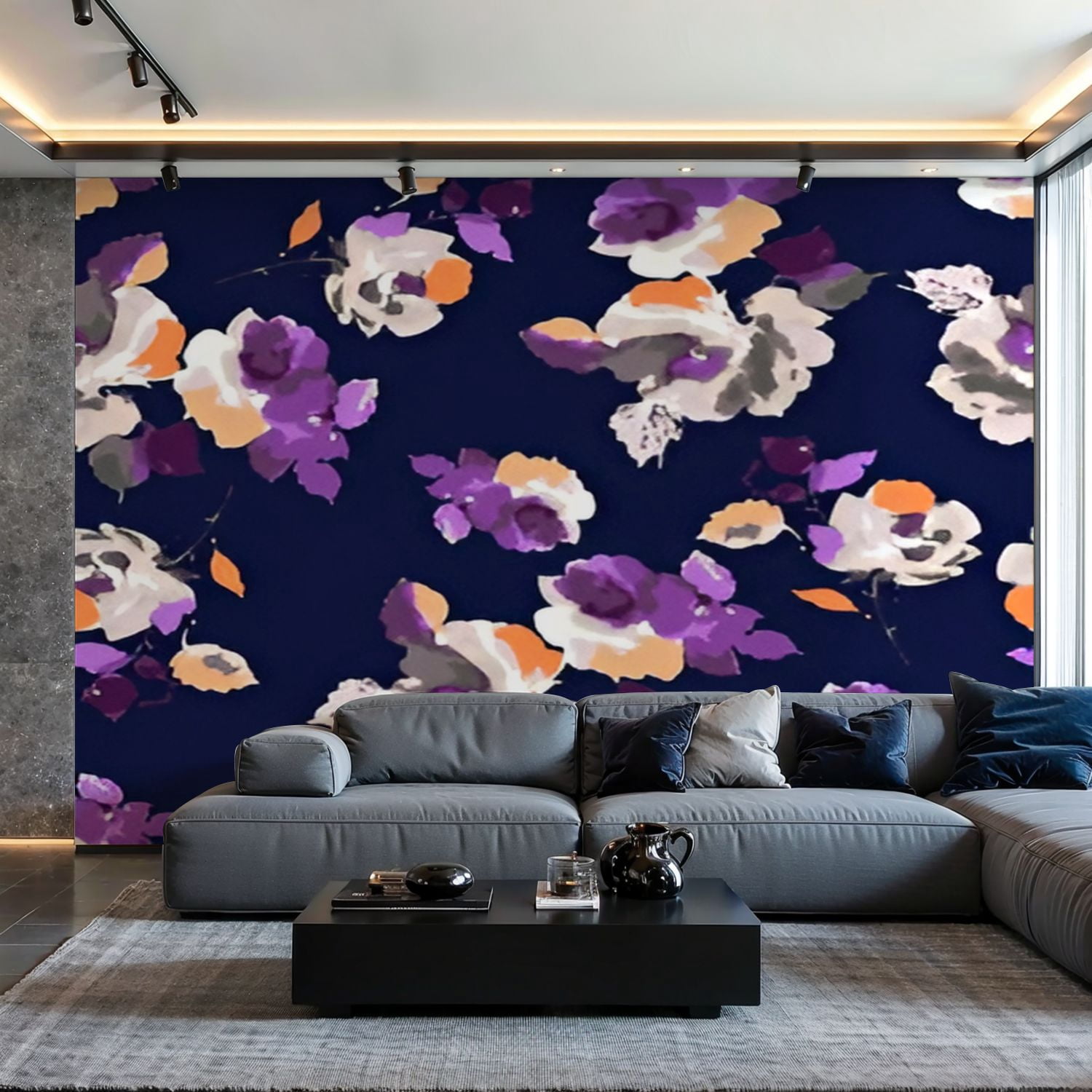 Prxcm Peel and Stick Canvas Wallpaper Seamless flowers pattern small ...