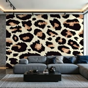 Prxcm Peel and Stick Canvas Wallpaper Trendy leopard seamless pattern Hand drawn wild Art Wall Mural Decor Self Adhesive and Removable 69" x 98"