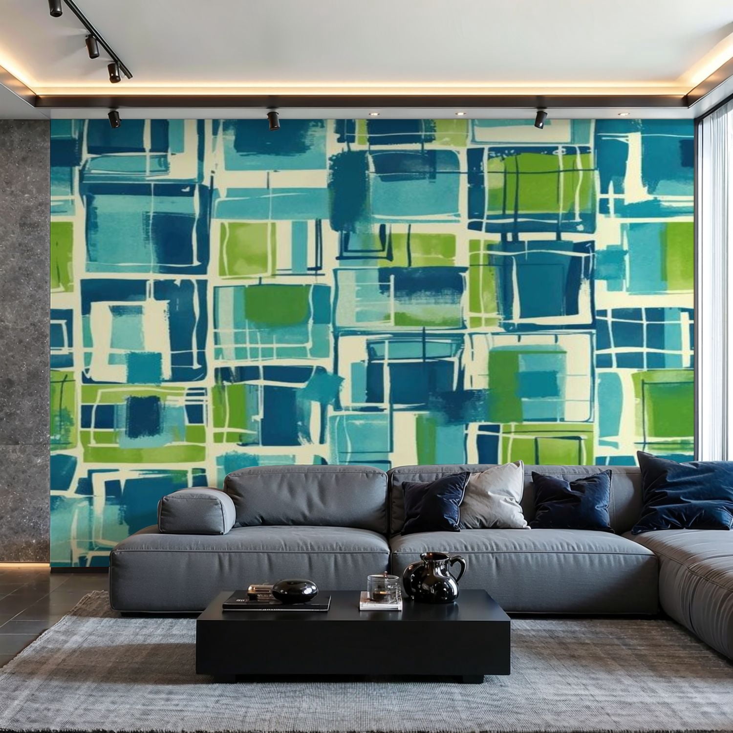 Prxcm Peel and Stick Canvas Wallpaper Watercolor Seamless Pattern ...