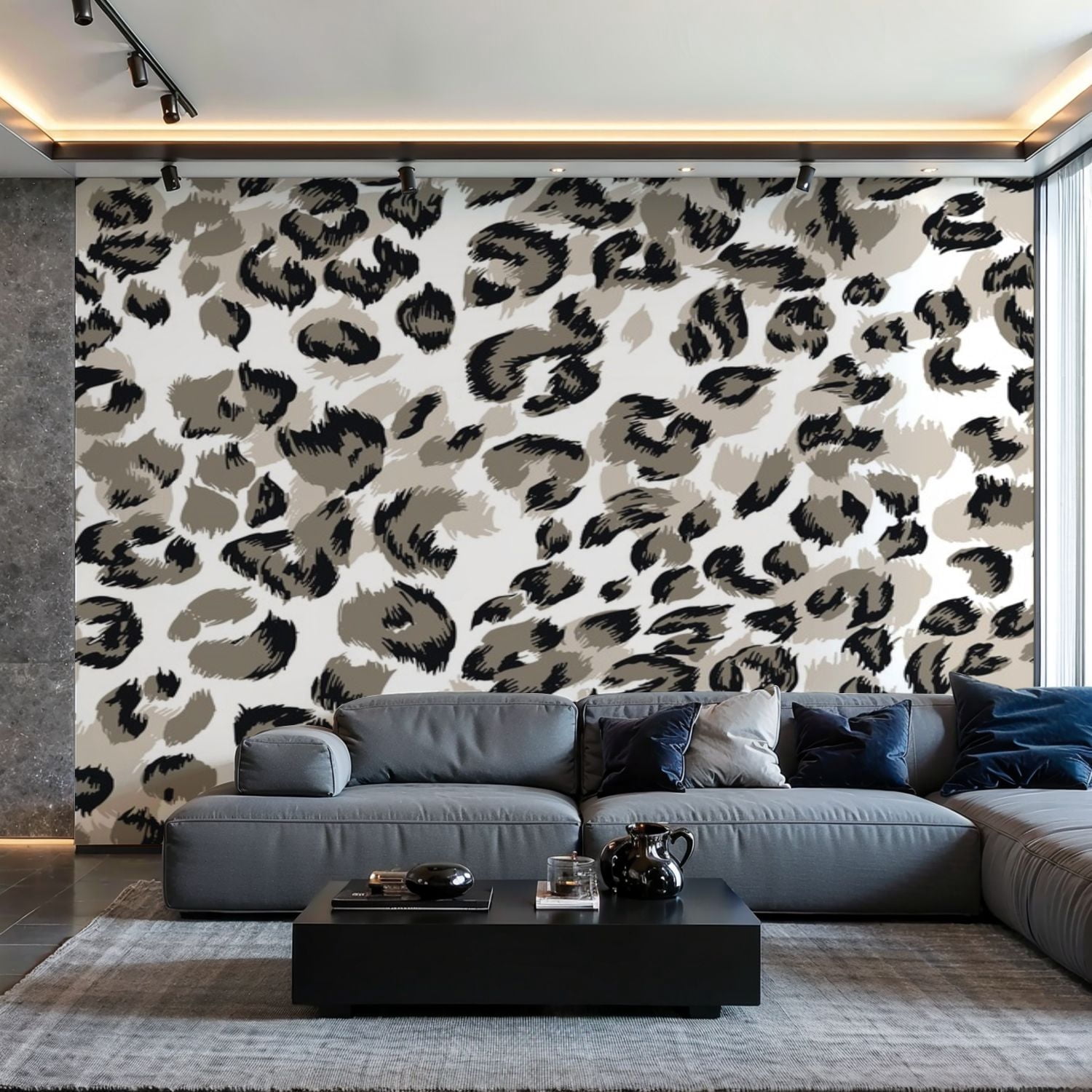 Prxcm Peel and Stick Canvas Wallpaper animal skin leopard pattern Art ...