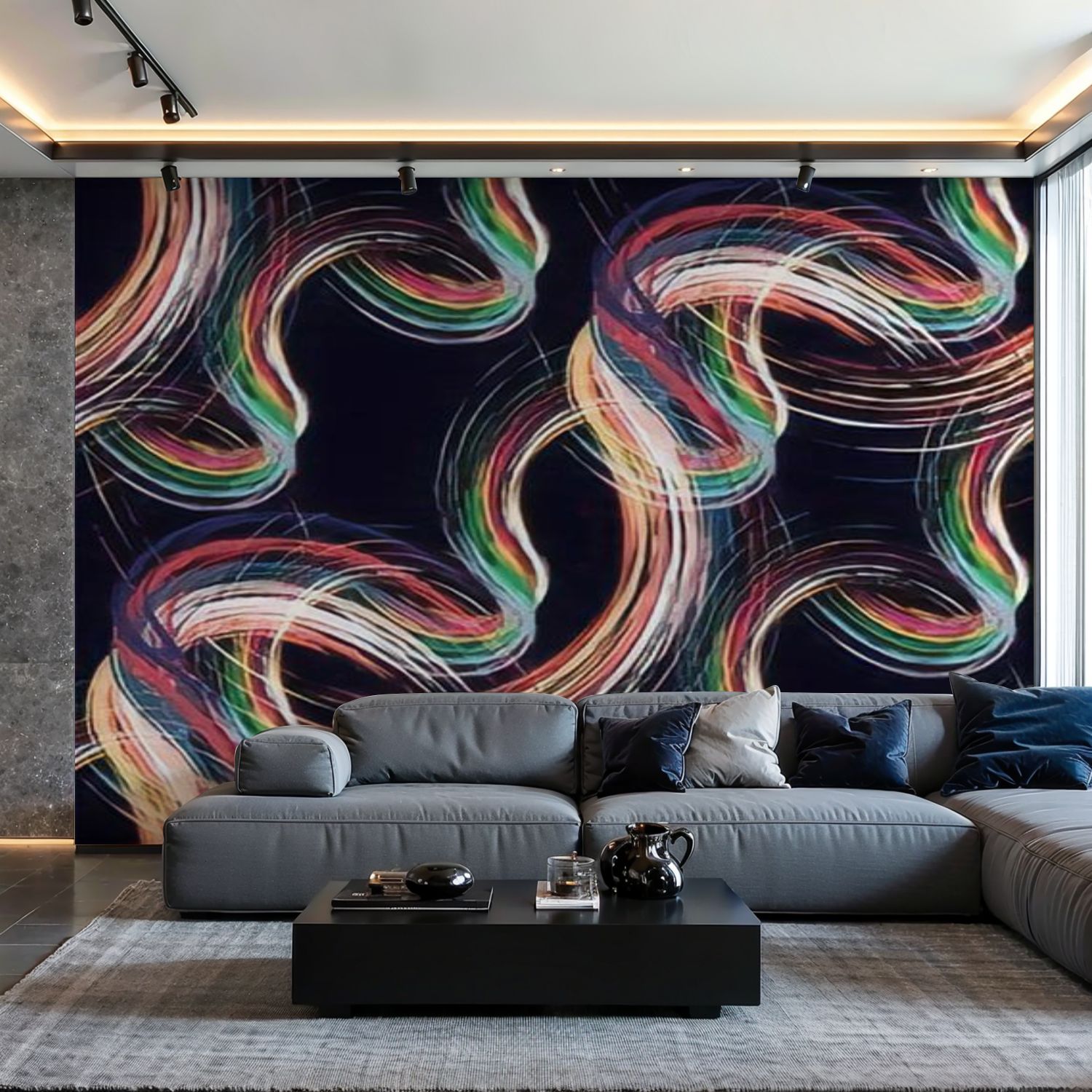 Prxcm Peel and Stick Canvas Wallpaper color abstract ethnic seamless ...