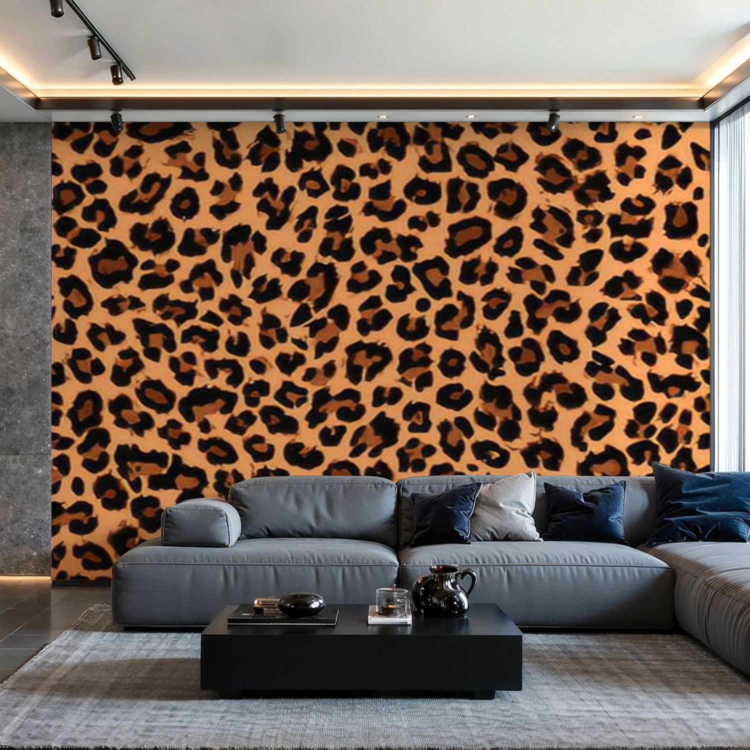 Prxcm Peel and Stick Canvas Wallpaper seamless Leopard skin texture Art ...