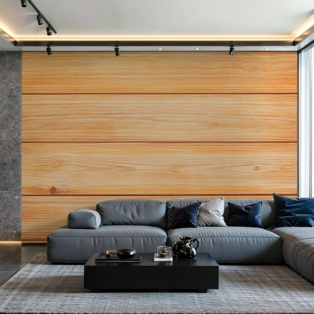 Prxcm Peel and Stick Canvas Wallpaper seamless pine wood texture Art Wall Mural Decor Self Adhesive and Removable 69"x98"
