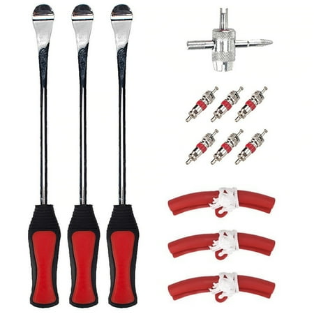 Pry Bar Lever Tire Repair Replacement Auto Repair Steel Tire Lever Set Rust-Proof Non-Slip Handle for Auto Repair