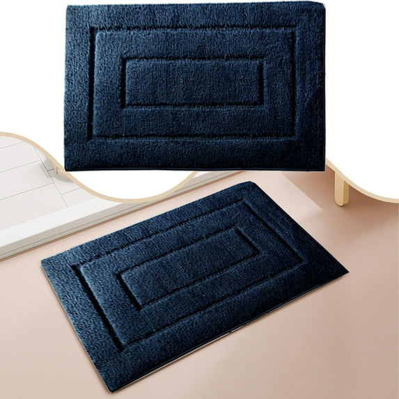 Pryess Absorbent and Anti-Slip Toilet Floor Mat, Bathroom Floor Mat Set, Absorbent and Non-Slip, U-Shaped for Toilet, Plush and Machine Washable (#C), Limited Time Clearance!