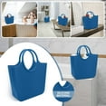 thumbnail image 1 of Pryess Blue Silicone Tote Bag for Bathroom Beach Outdoor Carrying, Silicone Rubber Products Tote Bag Silicone Tote Bag Bathroom Storage Bag Bath Beach Outdoor Carrying Bag Underarm Bag, 1 of 8
