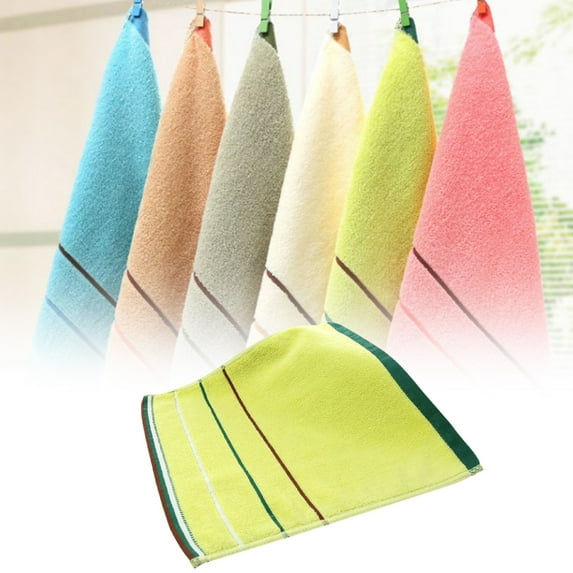 Pryess Cotton Hand Towel Kitchen Cleaning Cloth Absorbent, Thickened and Absorbent, Soft for Skin, Ideal for Kitchen, Kindergarten, or Daily Use, Multiple Solid Colors Available (#C), Clearance Sales!