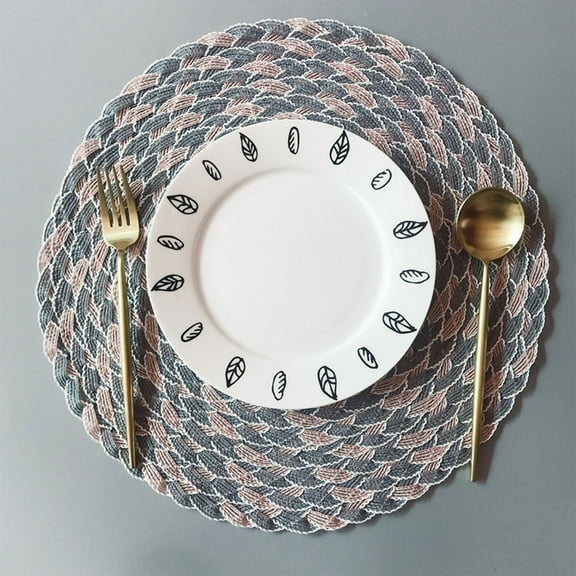 Pryess Pp Material Thermal Insulation Placemat, Gray A, Table Mat Fancy Pp Material Table Mat Plate Mat Cup Mat Household Thermal Insulation Mat Western Food Mat