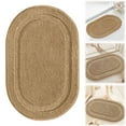 thumbnail image 1 of Pryess Soft Absorbent Microfiber Bathroom Rug, Bathroom Rug Oval Microfiber Mat, Absorbent and Non-Slip, Machine Washable for Shower Room (#B), Limited Time Clearance!, 1 of 9