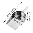 thumbnail image 1 of Pryess Stainless Steel Ice Scoop, Type H, Ice Scoop, Ice Scoop for Multi-Purpose Use,Stainless Steel Metal Food Scoop Kitchen Restaurant Bar Party Wedding Ice Machine Heavy Duty, Silver, 1 of 3
