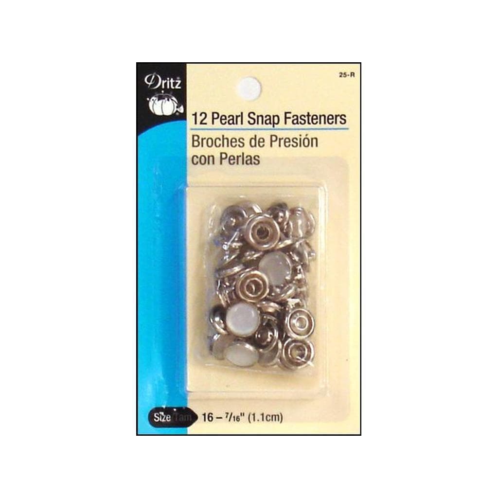 Dritz 116-65 Automatici A Scatto Per Cucito, Misura 16 (7/16"), Colore Nichel, 12 Set