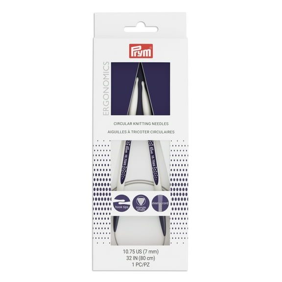 Prym Ergonomic 32" Circular Knitting Needles, US 10.75 (7mm)