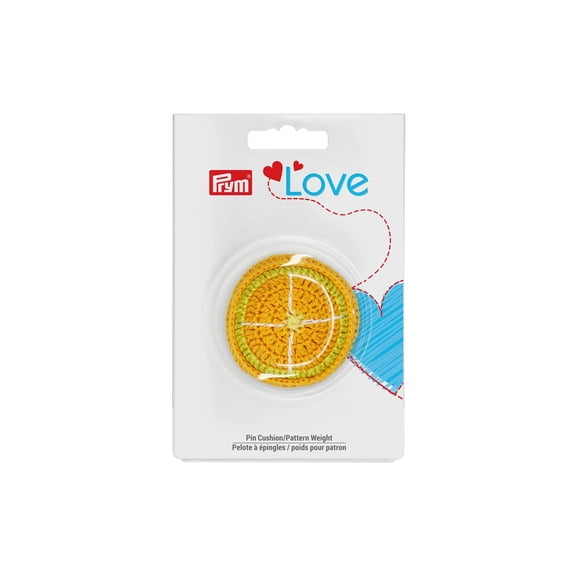 Prym Love Orange Pin Cushion & Pattern Weight