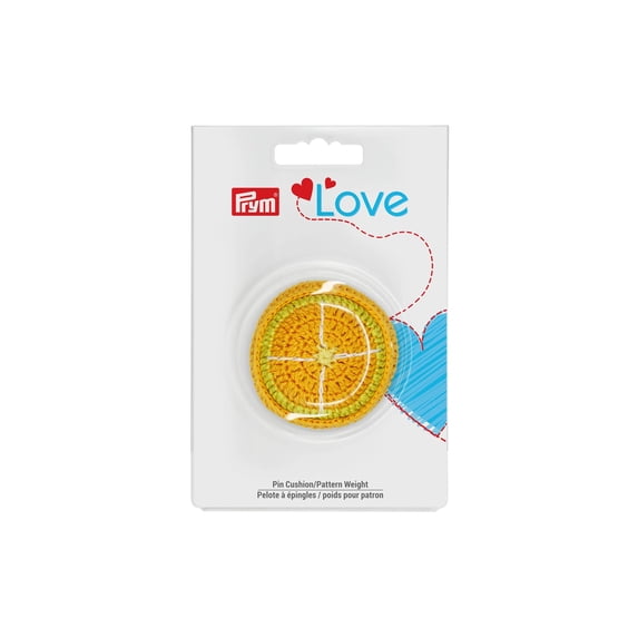 Prym Love Orange Pin Cushion & Pattern Weight