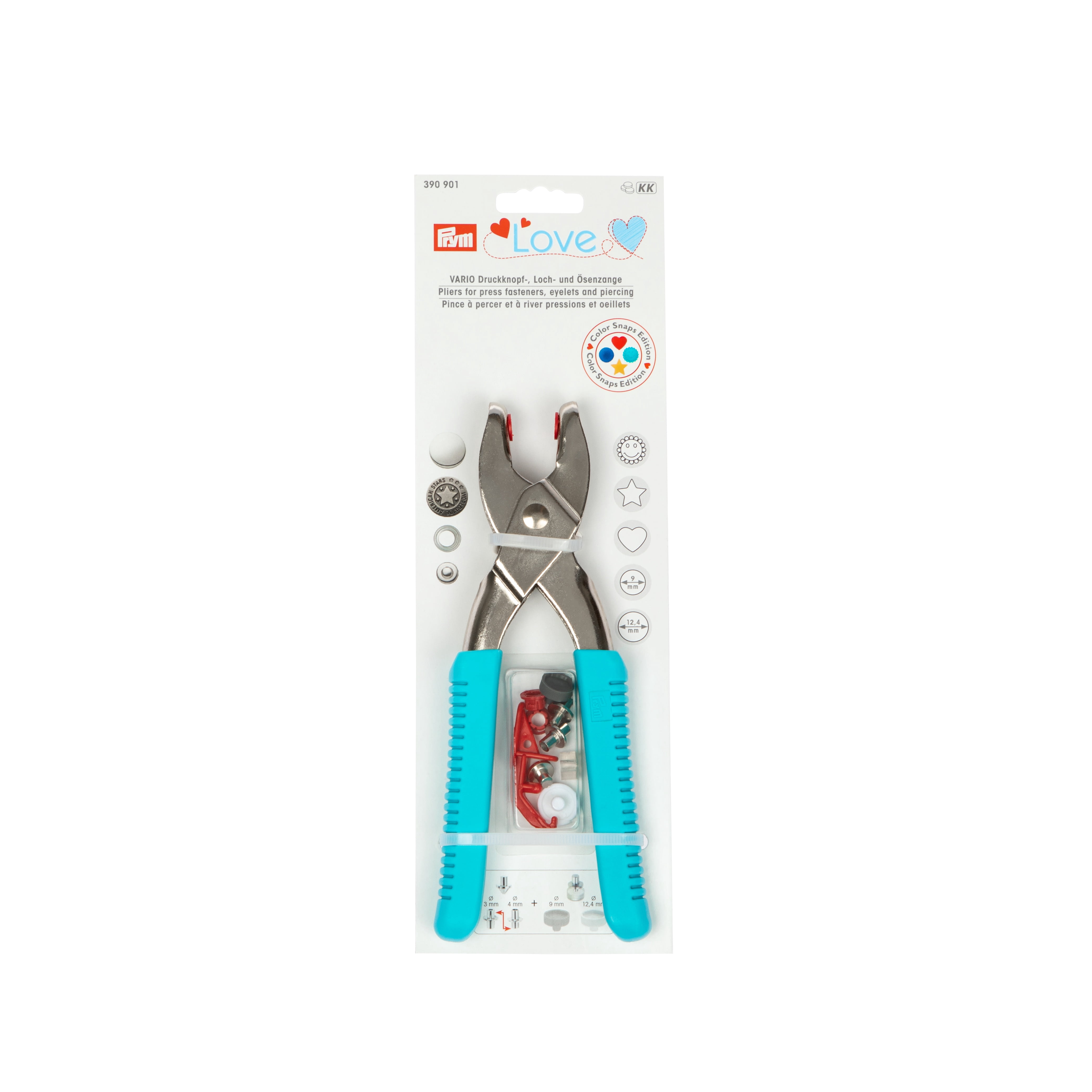Prym Love Vario Pliers for Snaps & Eyelets with Hole Punch Tools, Mint