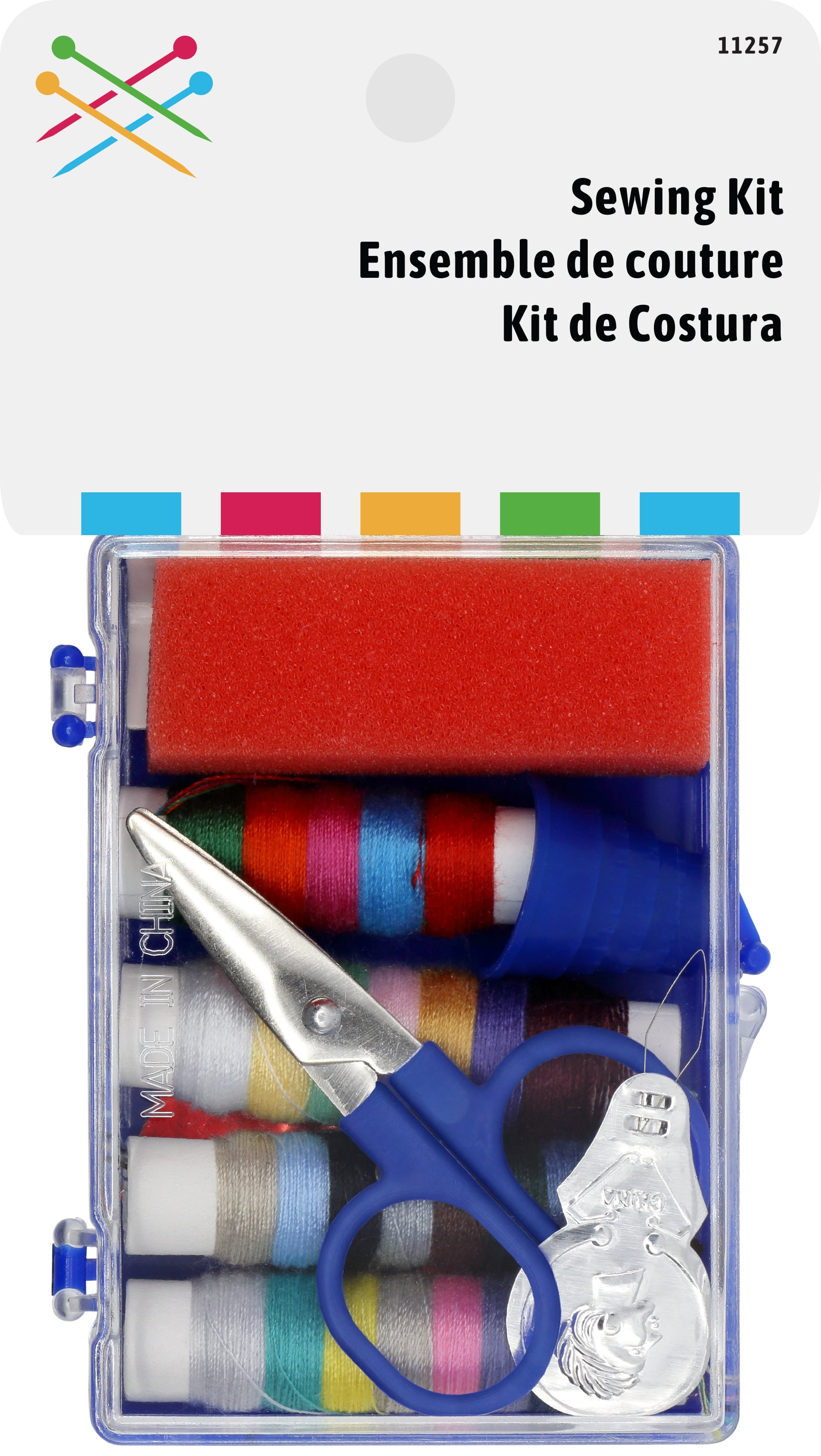 Sewing Kit for Adults and Kids - Small Beginner Set - Multicolor Thread,  Needles, Scissors, Thimble - Emergency Repair and Travel Kits - Sewing  Accessories and Supplies 