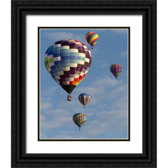 Pryor, Maresa 20x24 Black Ornate Wood Framed with Double Matting Museum Art Print Titled - Mass Ascension Albuquerque International Balloon Fiesta-Albuquerque-New Mexico