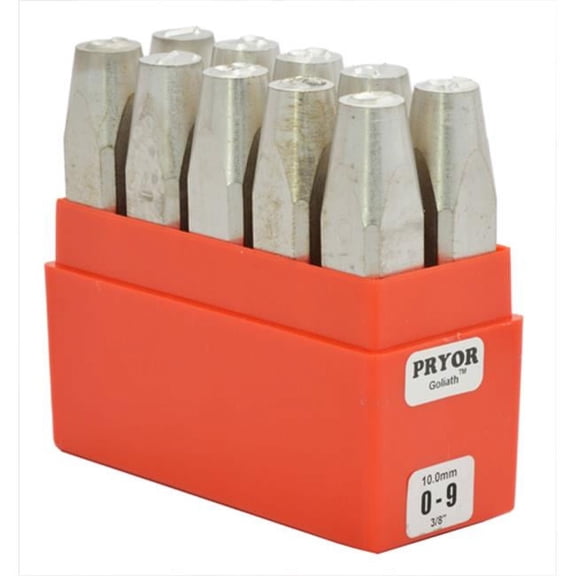 Pryor PHD10100 0.38 in. Heavy Duty Goliath Hand Stamp Number Set