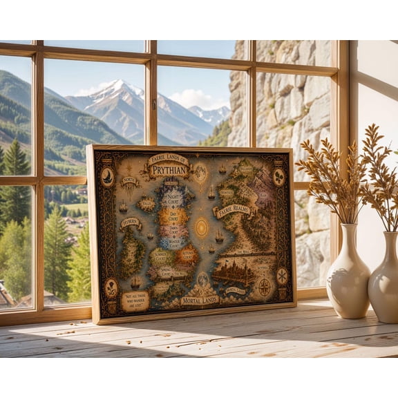 Prythian Map Fantasy Wall Art Print