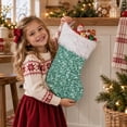 thumbnail image 1 of PryvnHome Christmas Stocking Sequin Stocking with Faux Fur Trim and Hanging Loop for Tree Decoration Candy Bag, 1 of 6