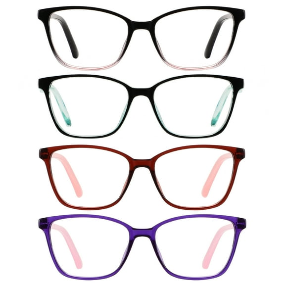 Przene 4 Pack Reading Glasses Blue Light Blocking Readers for Women Men 2.75 Anti Glare Lens