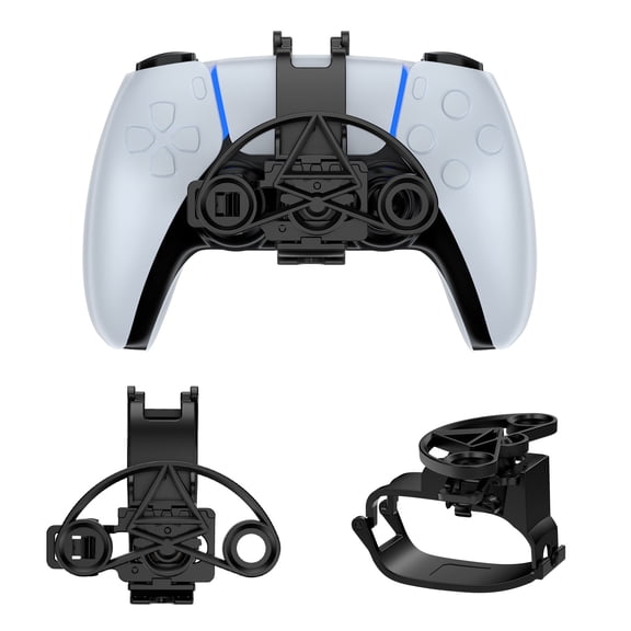 Ps-5 Controller Mini Steering Wheel Attachment Racing Game Accessory for DualSense,Enhanced Grip & Control,Ergonomic & Stable Design,Easy Install & Universal Fit for PS-5 Accessories,Black