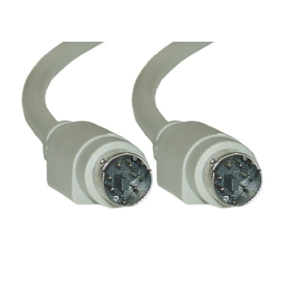 Ps By 2 Cable, Keyboard - Mouse, Ps By 2(Minidin6) Male, 6 Conductor, Straight, 6 Foot