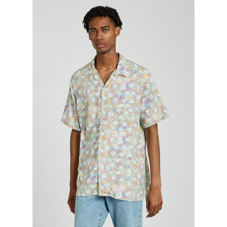 Ps Paul Men's Smith Floral Print Regular Fit Camp Shirt Multicolor-Size  Large 