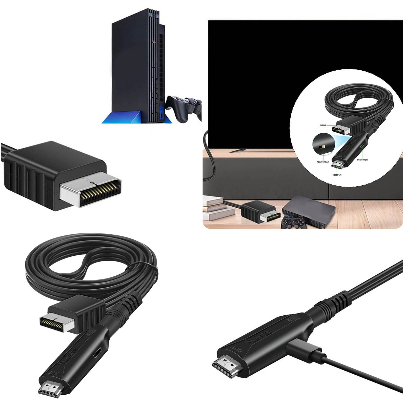 Ps2 To Adapter Game Console Connect TV Converter PS2 To Game - Walmart.com