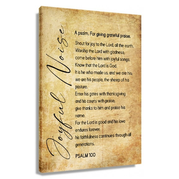 Psalm 100 Bible Quote Wall Art Scripture Posters Poster Nature Vertical Pictures Artwork for Bathroom Prints Deco Bedroom Printed Canvas Oil Painting