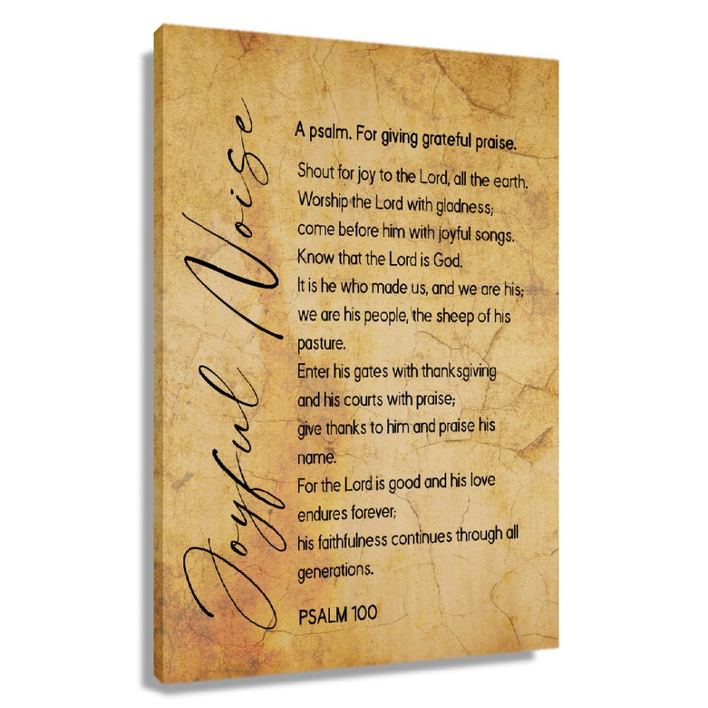 Psalm 100 Bible Scripture Wall Art