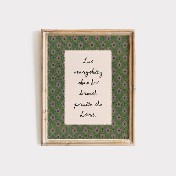 Psalm 100 Christian Wall Art Vintage Print In Sage Green 495 Home Decor Office Wall Art
