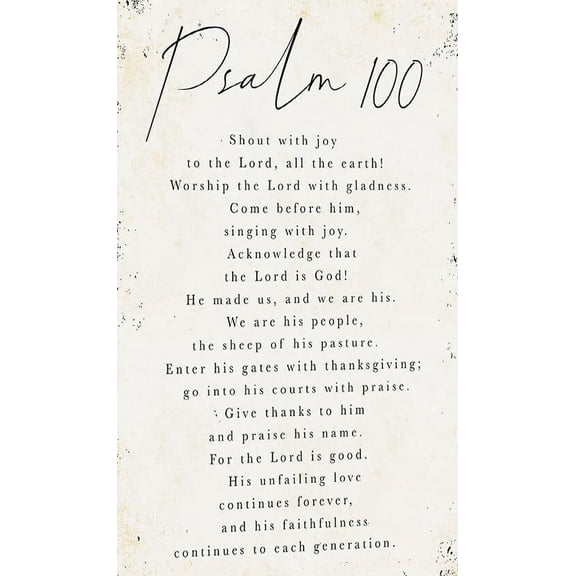 Psalm 100 Wall Art Shout with Joy To The Lord Bible Verse Wall Art Pictures for Bathroom Vertical Decor for Bedroom Poster Decorative Modern poster