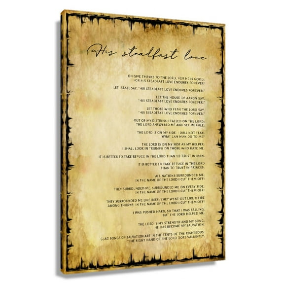 Psalm 118 Wall Art Bible Verse Poster Modern Room Decor Pictures Aesthetic Painting Prints on Canvas Pics Framed 12×18 in