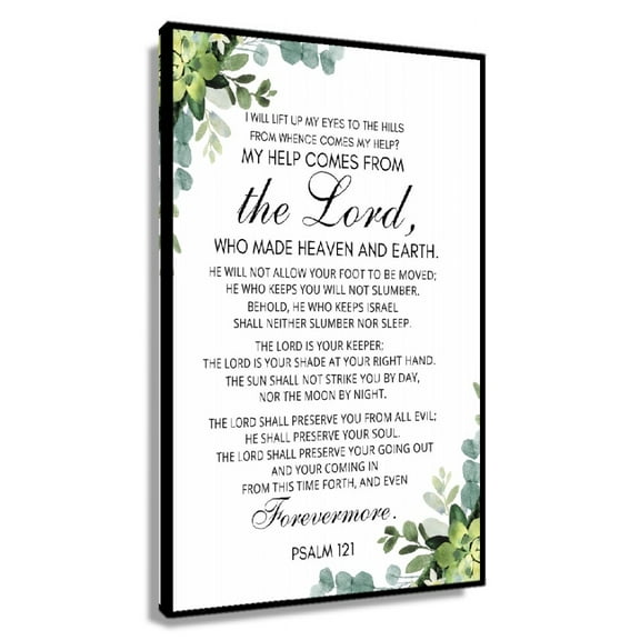 Psalm 121 Art Psalm 121 Bible Verse Art Bedroom Scripture Wall Art Deco Home Canvas Colouring Vertical Poster Printing Decor Hallway Painting Panels