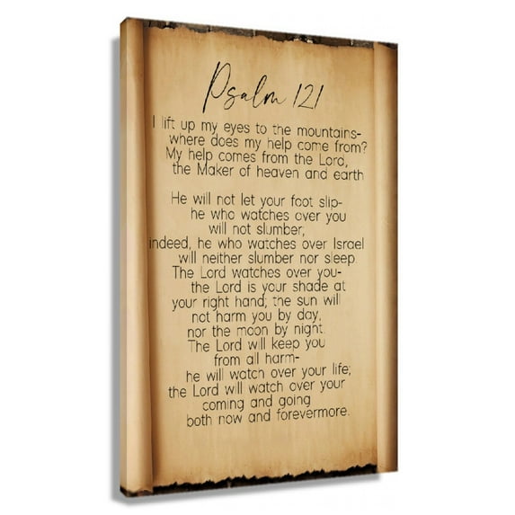 Psalm 121 Bible Verse Wall Art Vintage Scripture Posters Poster Printing Printed Canvas Room Decorative Bedroom Modern Decoration Vertical Artwork