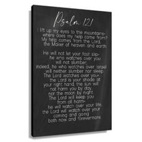 Psalm 121 Wall Art Bible Verse Poster Painting Canvas Artwork For Office Black Wall Decor Unframed 12x18 in