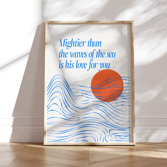 Psalm 139 Beach House Modern Christian Wall Art Print