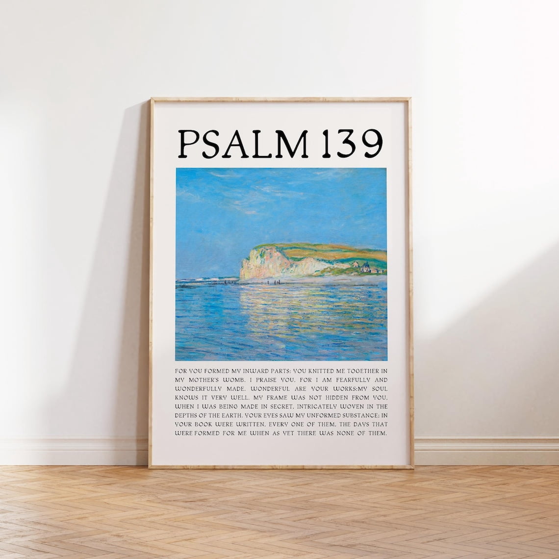 Psalm 139 Christian Wall Art Bible Verse Quote Wall Art Minimalist ...