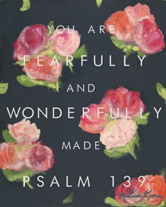 Psalm 139 Roses Canvas Art - Melissa Lyons (24 x 30)