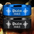 thumbnail image 1 of Psalm 144:1 Tungsten Carbide Ring, 1 of 9