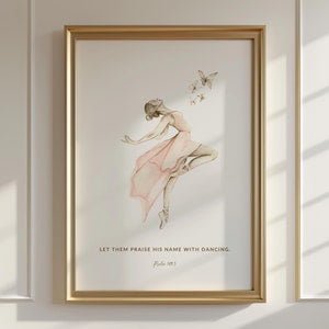 Psalm 149 Praise Dance Poster: Christian Ballet Theme UNFRAMED PAPER POSTER